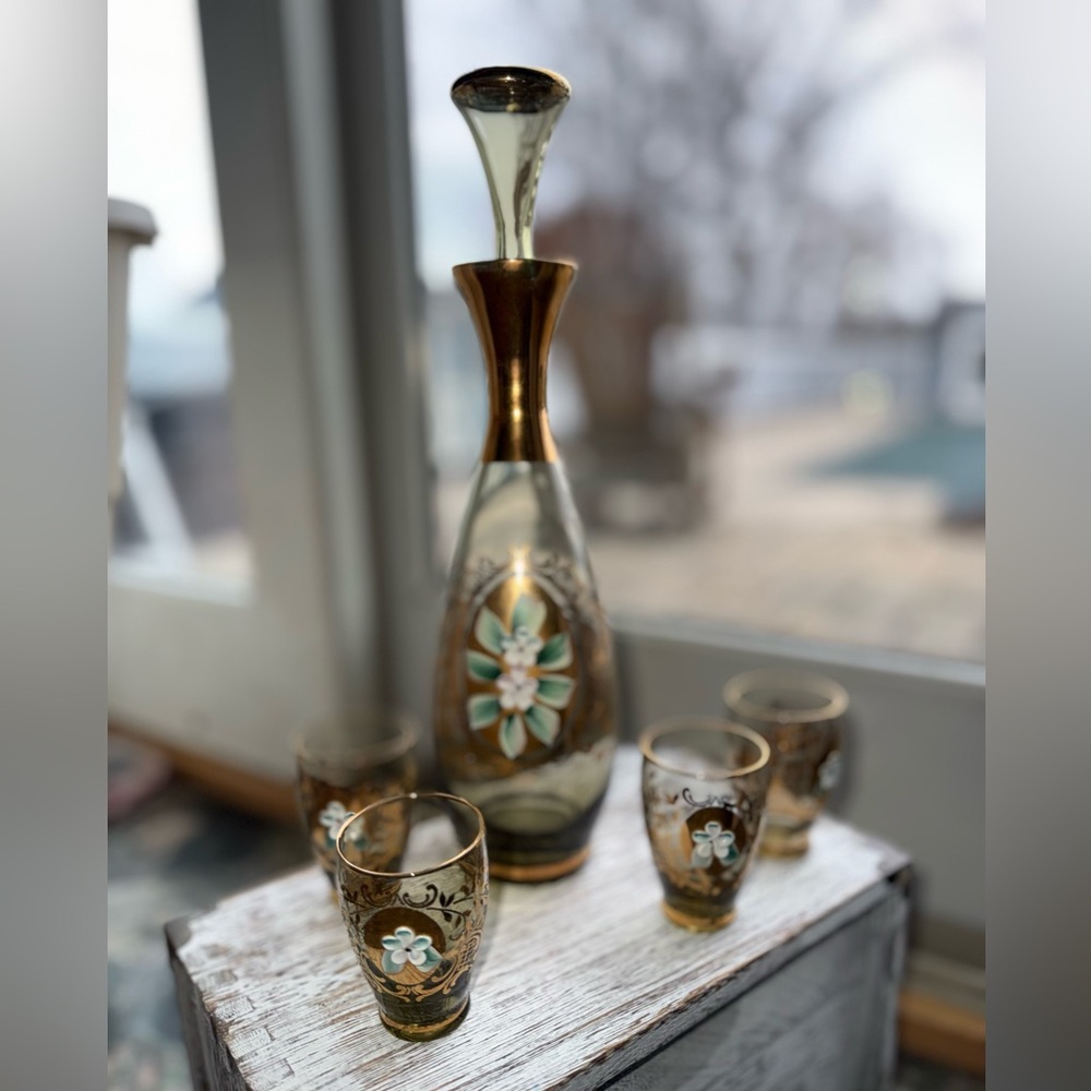 Vintage Murano Decanter Set